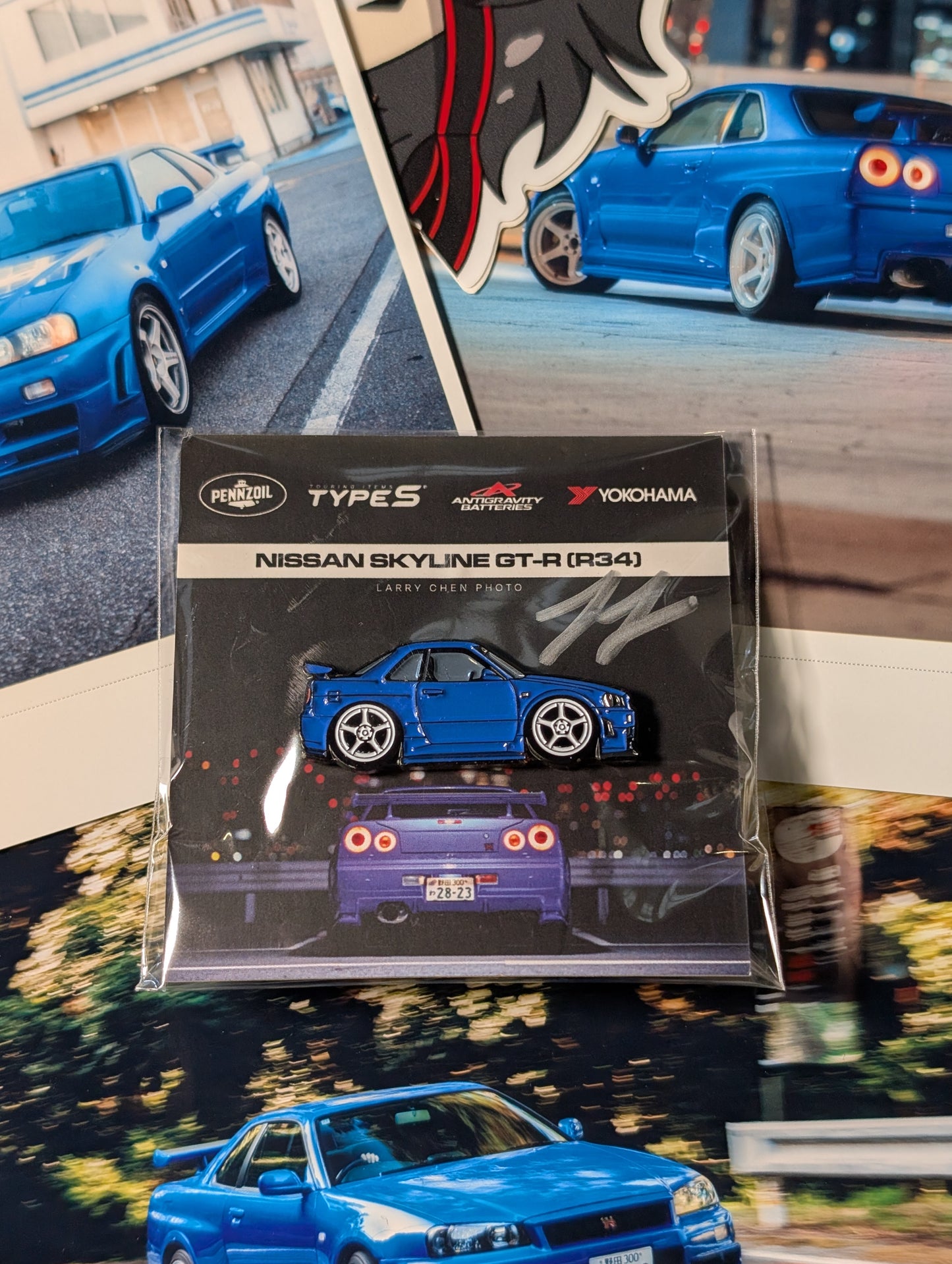LEEN CUSTOMS x TYPE S Nissan Skyline R34 GT-R SEMA Show Pin