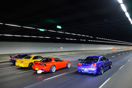 Mazda FD RX-7 spitting flames in Singapore (24x36)
