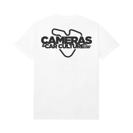 Cameras and Car Culture White Logo Tee
