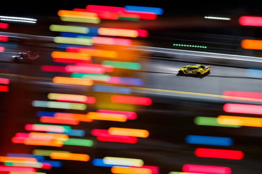 Christmas Light Streaks Corvette C7R Daytona