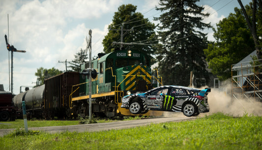 Ken Block Racing a Train Gymkhana 9